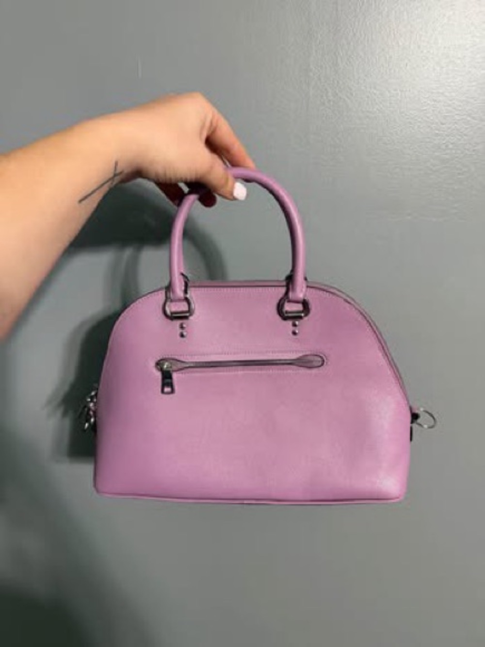 Coach Purple Dome Satchel Handbag - Picture 2 of 2